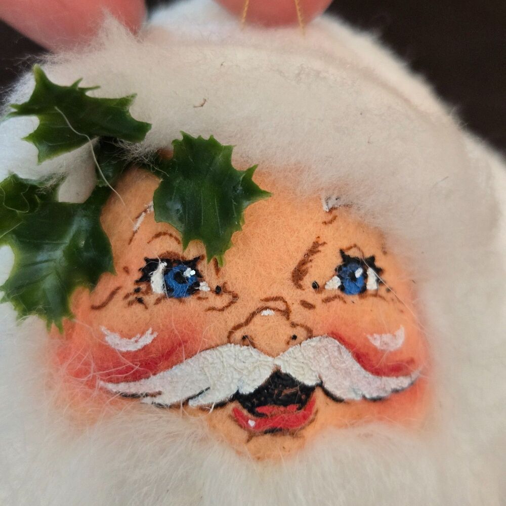 Vtg ANNALEE Christmas Bedtime Bear Snowflake Song bird Santa Ornament 3 Pc Lot - Picture 5 of 12